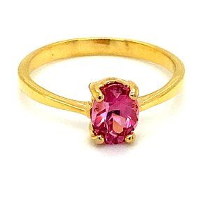 Pink Mahenge Spinel .80ct Solid 14K Gold Ring